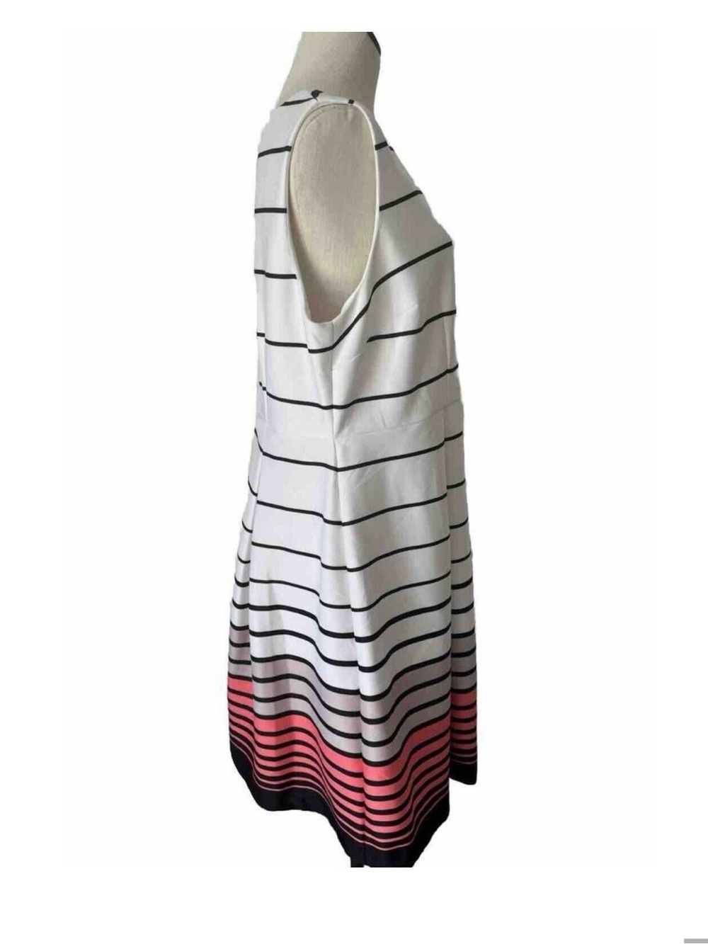 LANE BRYANT Dress Womens Size 16 Fit & Flare Sleeveless Striped - Picture 2 of 4
